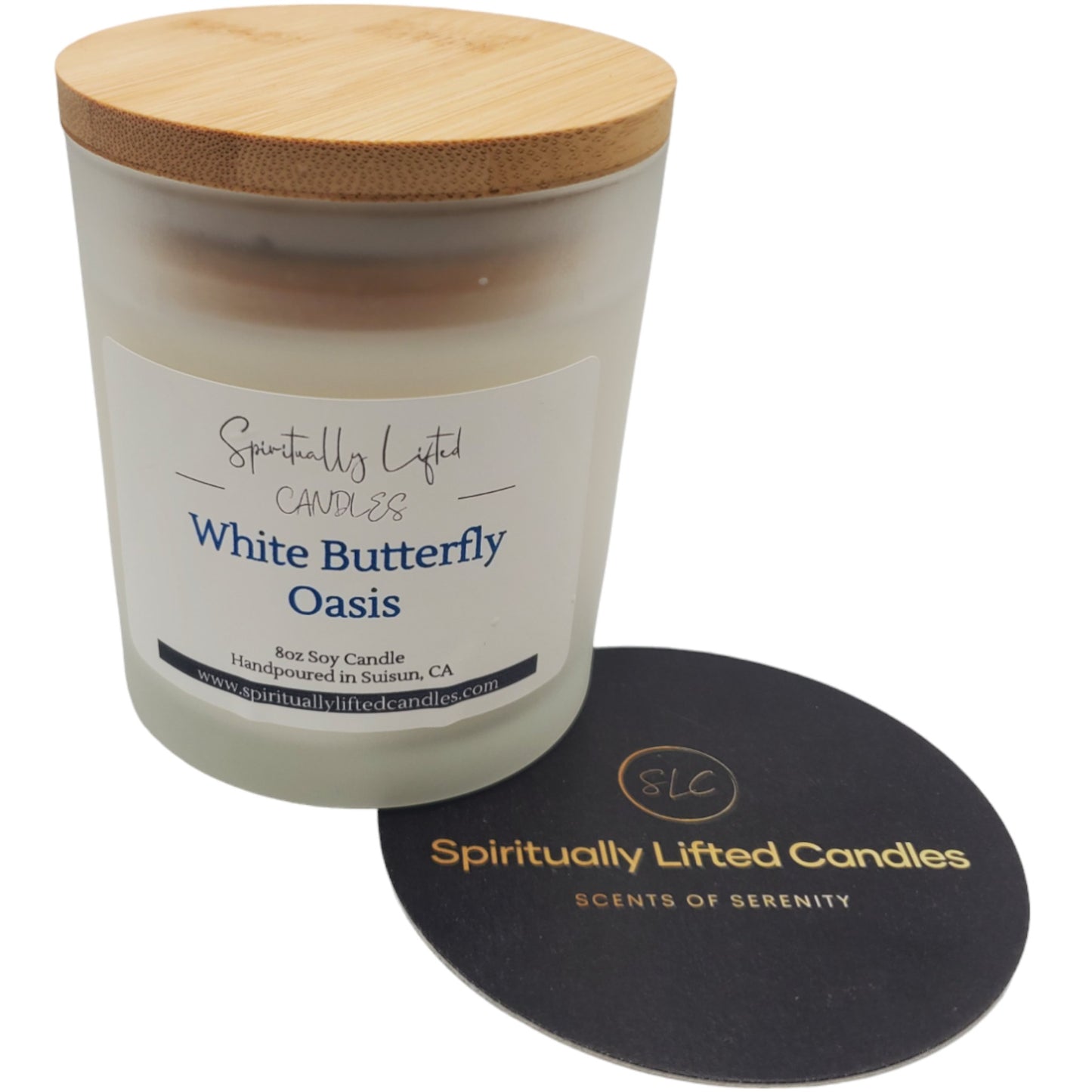 White Butterfly Oasis Soy Candle