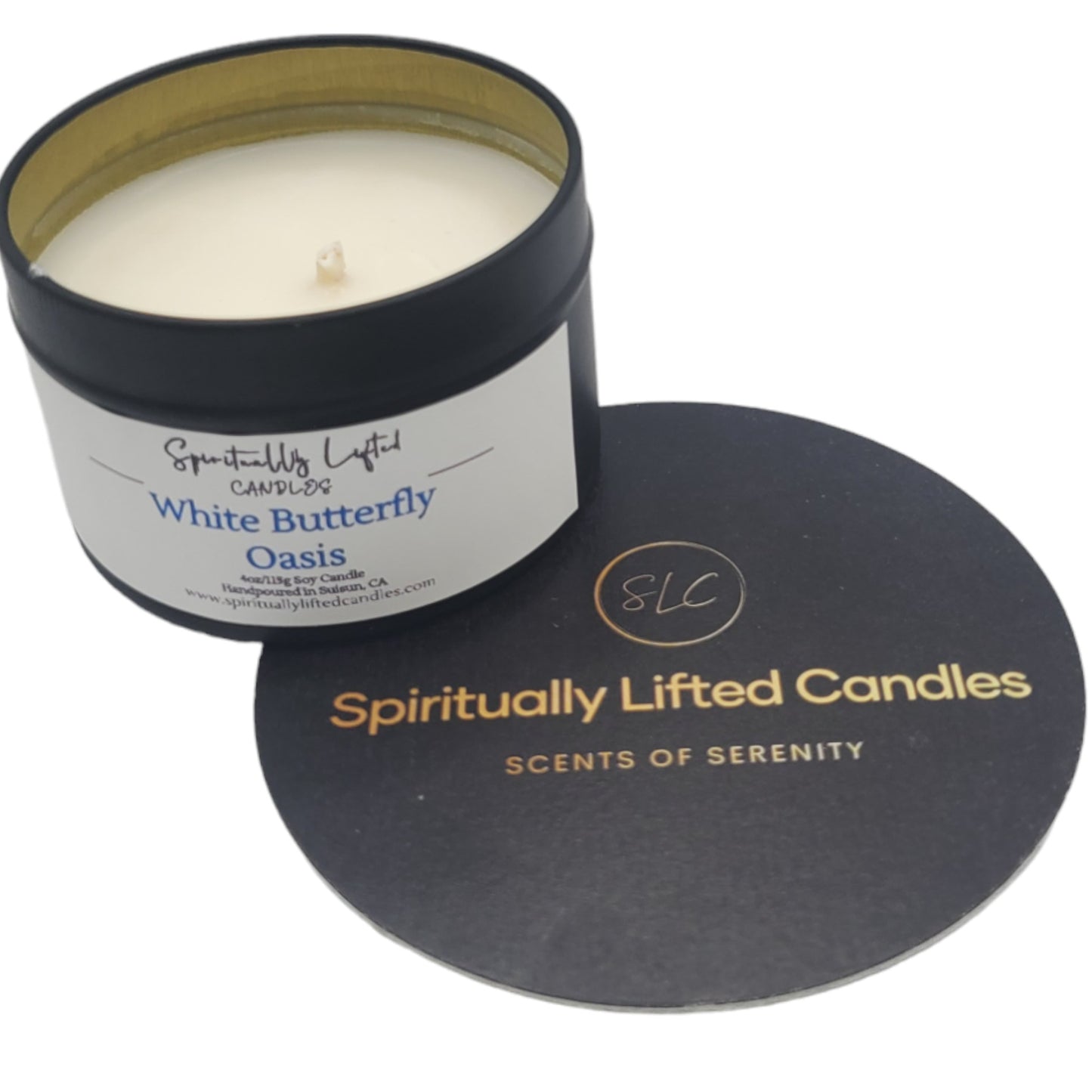White Butterfly Oasis Soy Candle